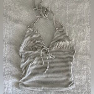 Edikted Gray Striped Camisole Top